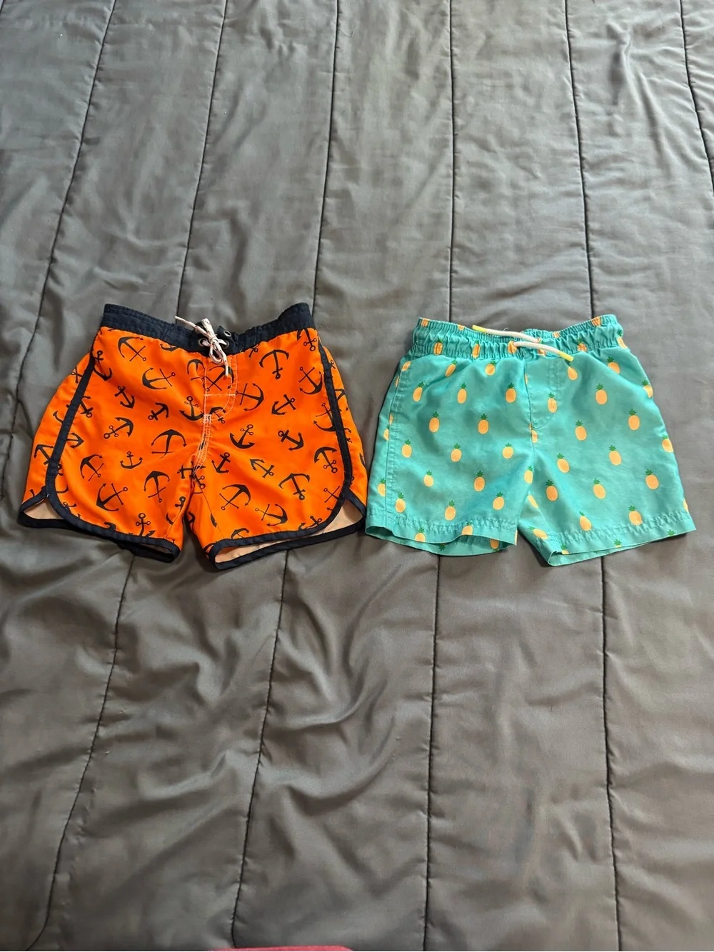 Boys Swim Trunks Bundle Size 2T & 3T OshKosh Cat & Jack Pineapple Anchor